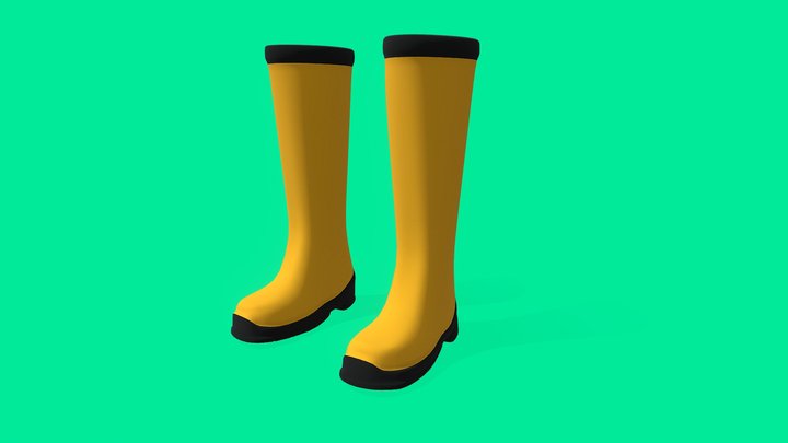 Rain Boots 3D Model