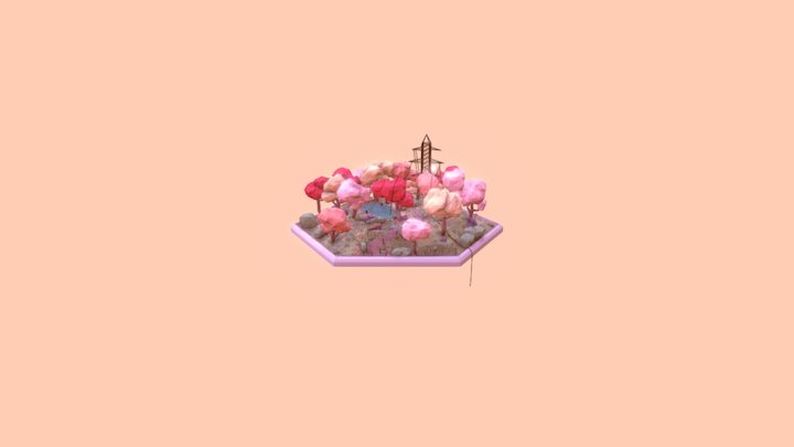 Low Poly Forest 3D Model