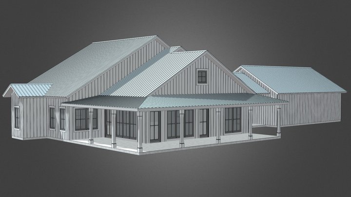 Barndominium House 045 3D Model