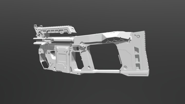 Sci-fi PDW 3D Model