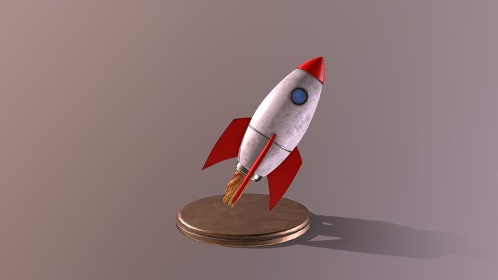 Toy Rocketship 3D Model