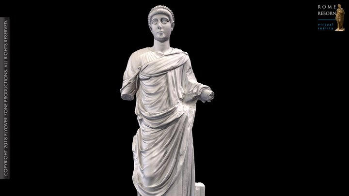 3D rendering of Valentinian II