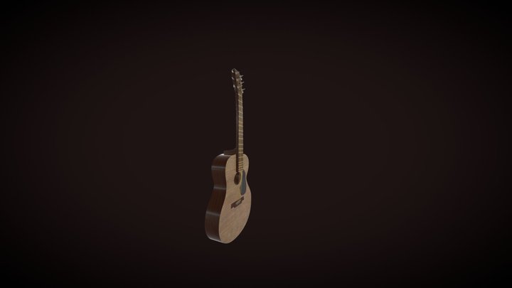 Acoustic guitar  Guitar_Fbx 3D Model