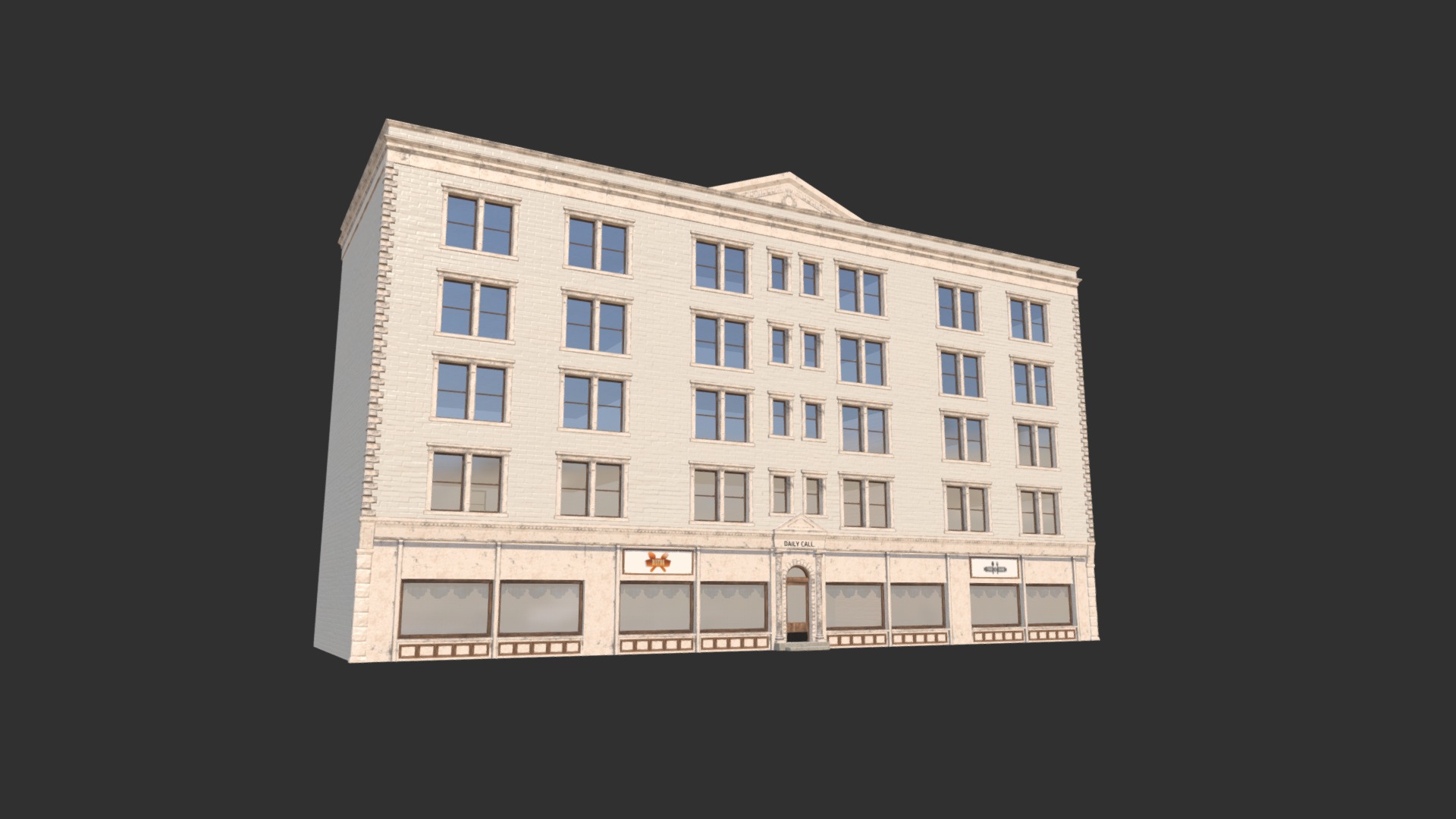 3D model Apartment Building 158 - This is a 3D model of the Apartment Building 158. The 3D model is about a building with many windows.