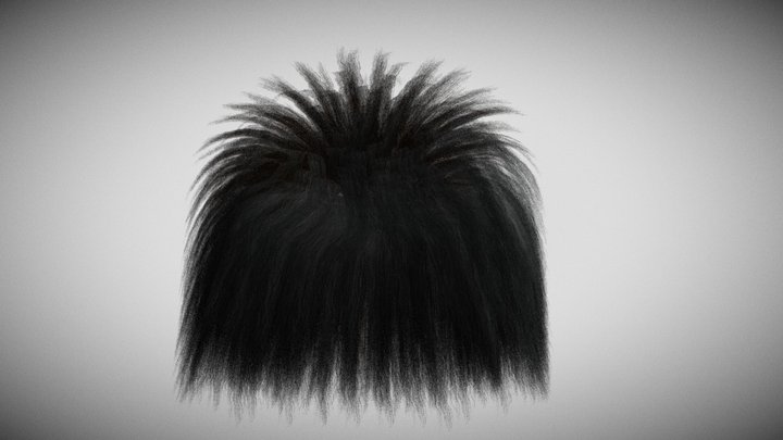 Fibers hair 3D Model