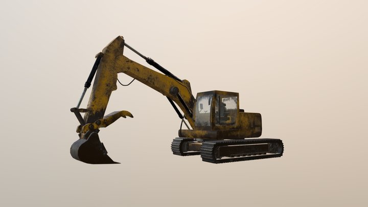 Excavator Animation 3D Model