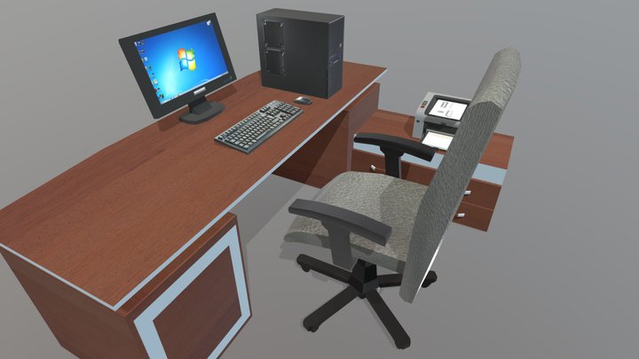 Office Computer 3D Model