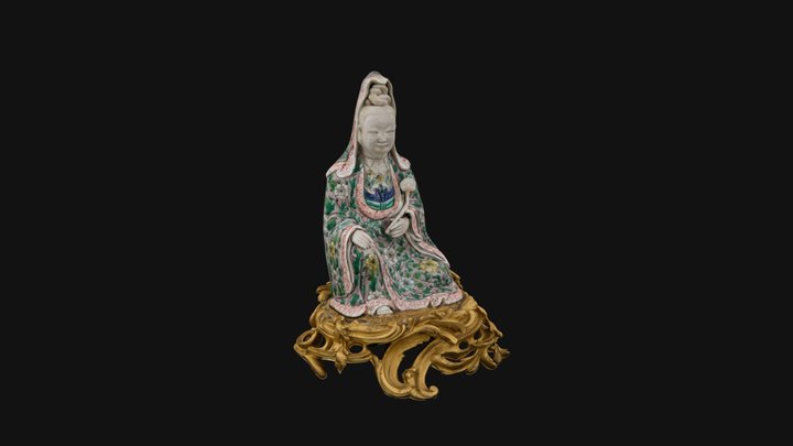 Figura seduta di/ Figure seated of Guanyin 3D Model