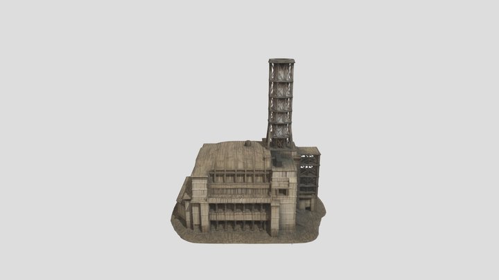 Chernobyl reactor AI generated 3D Model