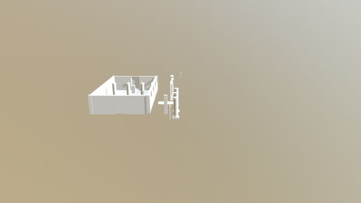Modular Dual Room Top Down 2.5D - Jon Waaler 3D Model