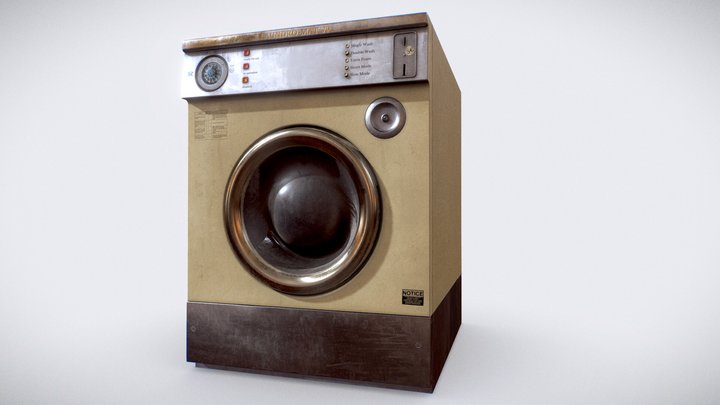 Washing Machine (Laundro-Mat) Retro 3D Model