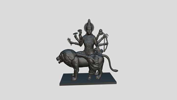 Godess Durga Mata 3D Model