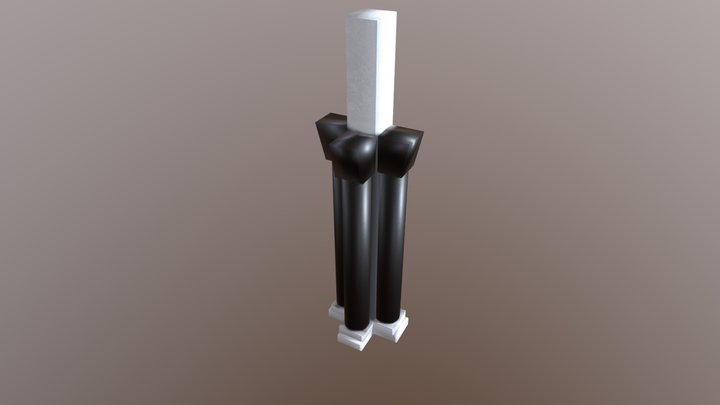 Minas Tirith Modular Pieces - Back Column 3D Model