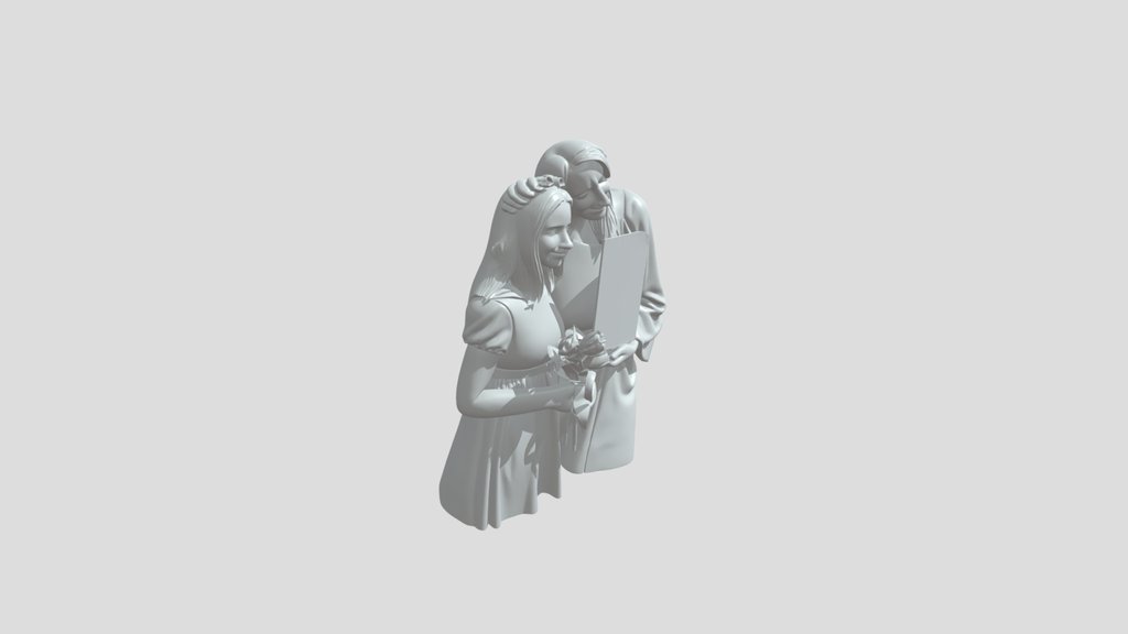 Two people with a drawing