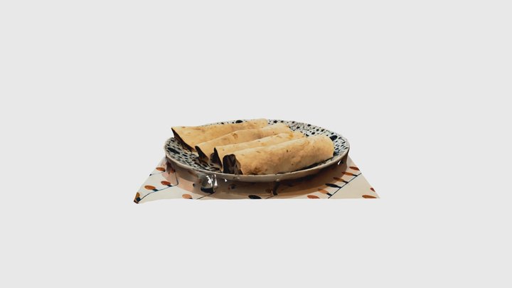 Five Minute Tikka Wrap Meal 3D Model