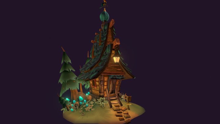 House in the Woods 3D Model