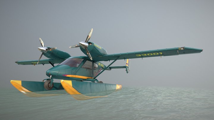 Accord-201 Floatsplane GreenYellow Livery 3D Model