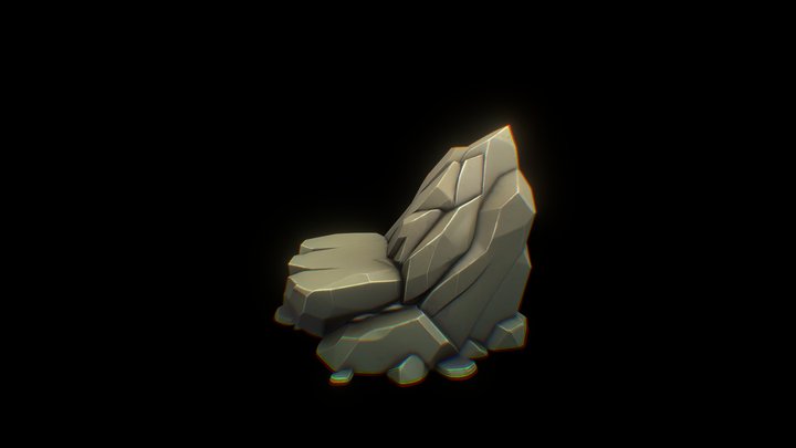 Stylized Rock 3D Model