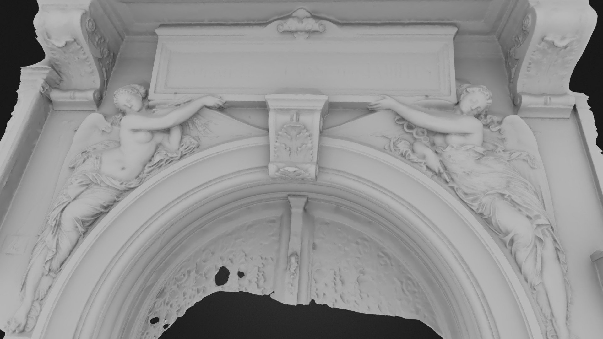 Sculpture in Rue de la Paix (textureless) - Download Free 3D model by ...