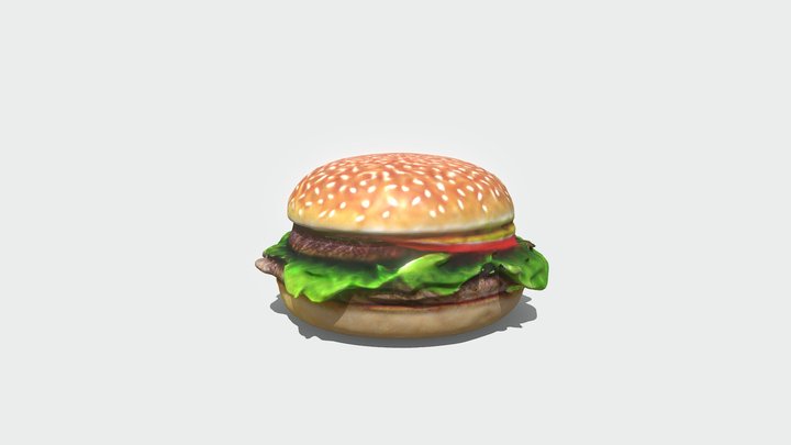 hamburger photorealistic 3D Model