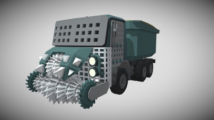 Armored Dump Truck 3D Model