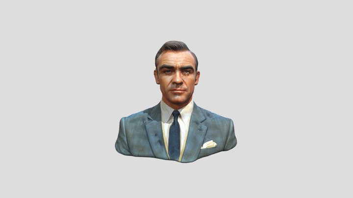 Young Sean Connery As James Bond 3D Model