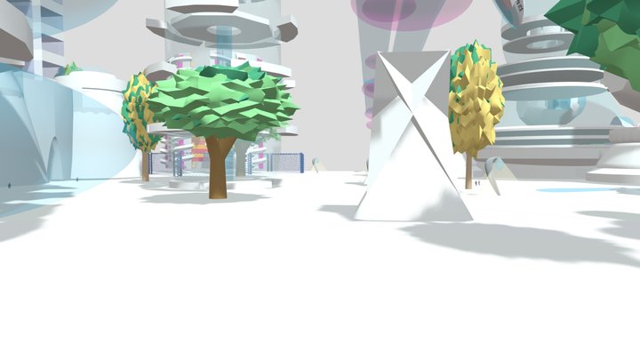 Futuristic City 3D Model