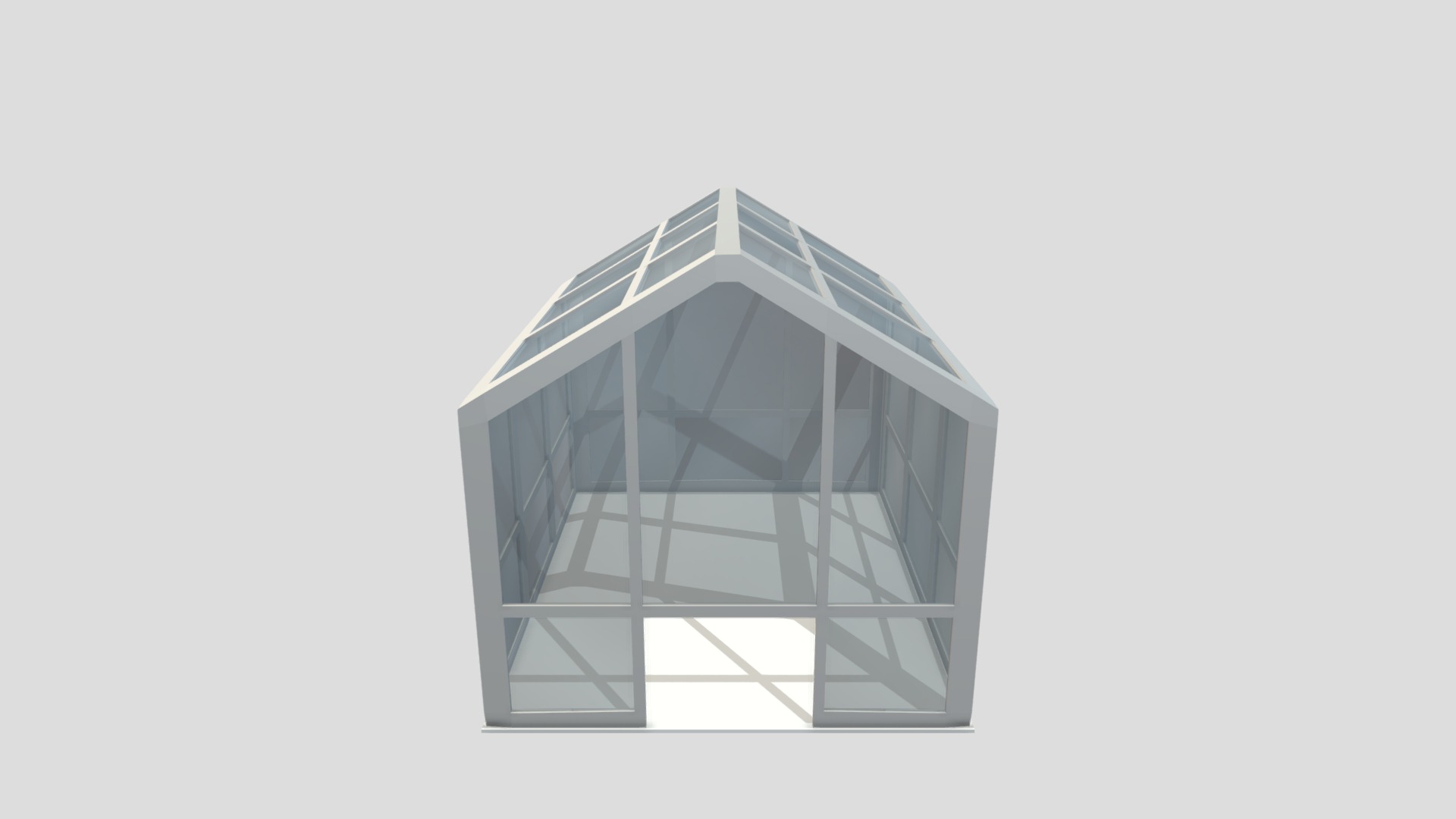 3D model Glass House Building - This is a 3D model of the Glass House Building. The 3D model is about a white and black logo.