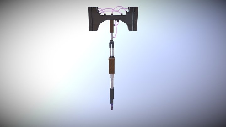 Root_War_Hammer_weapon 3D Model
