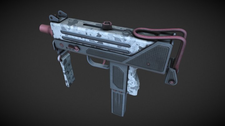 CS20 \\ MAC-10 | Arctic Avenger 3D Model