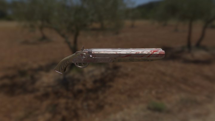 Double Barrelled Shot Gun_Short ver 3D Model