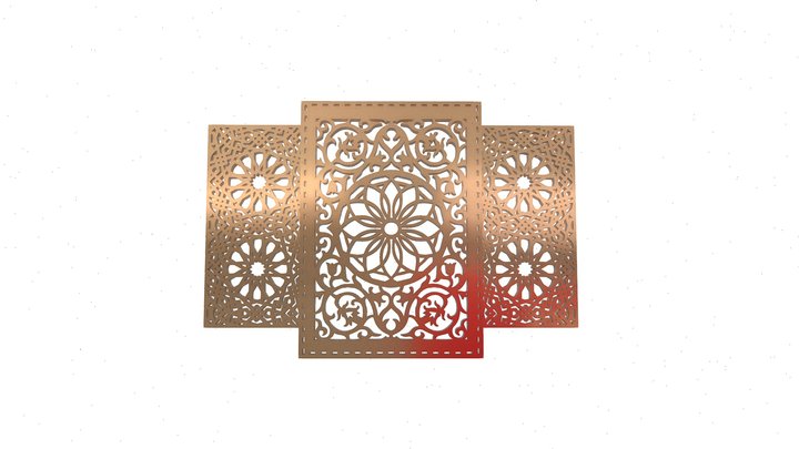 Decorative Arabic Panels 3D Model