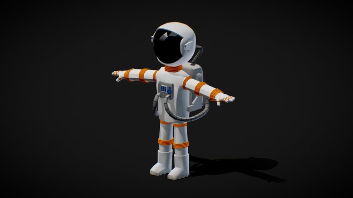 Astronaut Lowpoly (Rigged) 3D Model