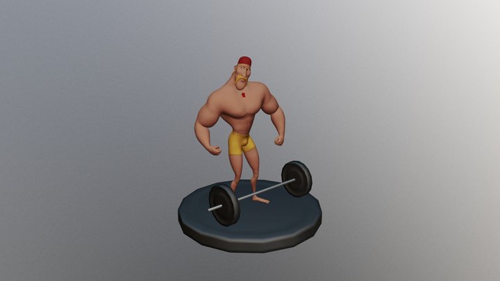 Hulk Hogan Cartoon 3D Model