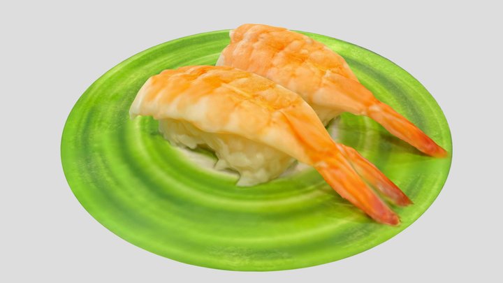 Shrimp Sushi 3D Model