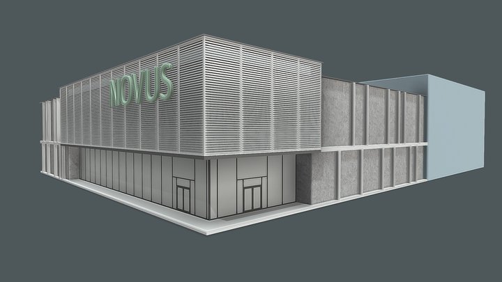 052_фасад_ТРЦ 3D Model