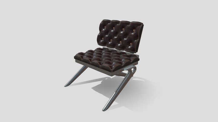 leather designer couch 3D Model