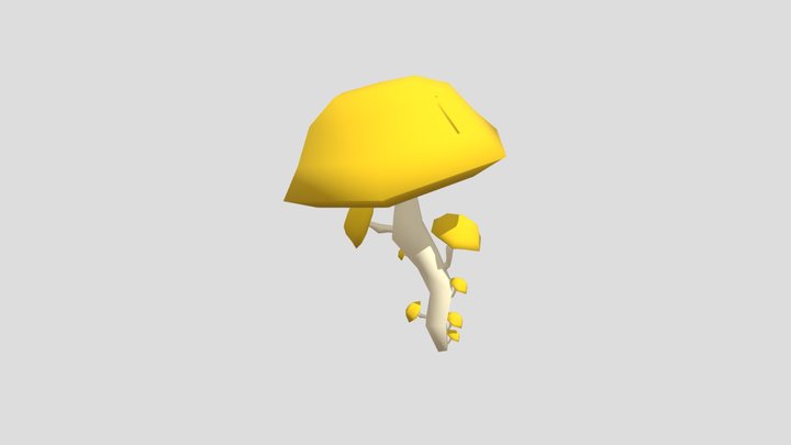 Cogumelo amarelo 3D Model