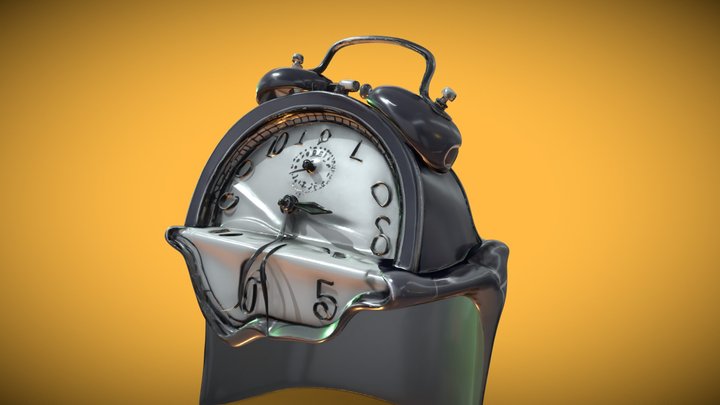 Melted+alarm+clock+3d+model – Gratis 3D-model STL