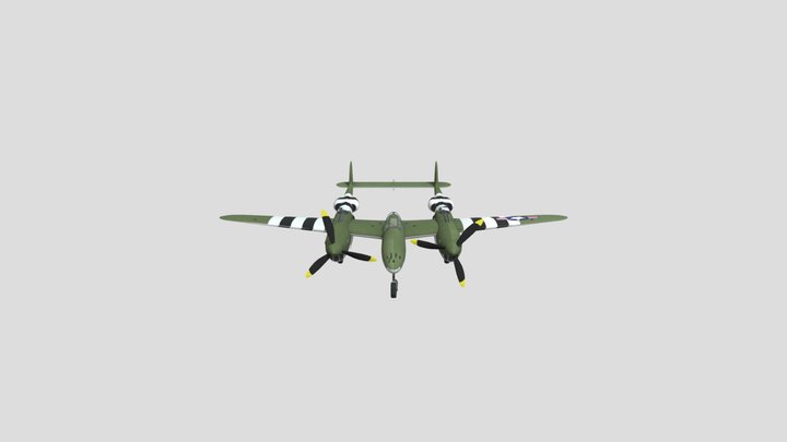 Lockheed P-38 Lightning 3D Model