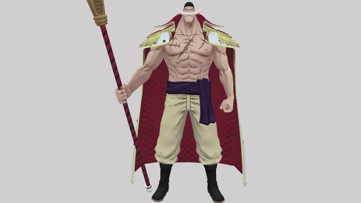 Bisento Spear of white beard One Piece 3D model 3D printable