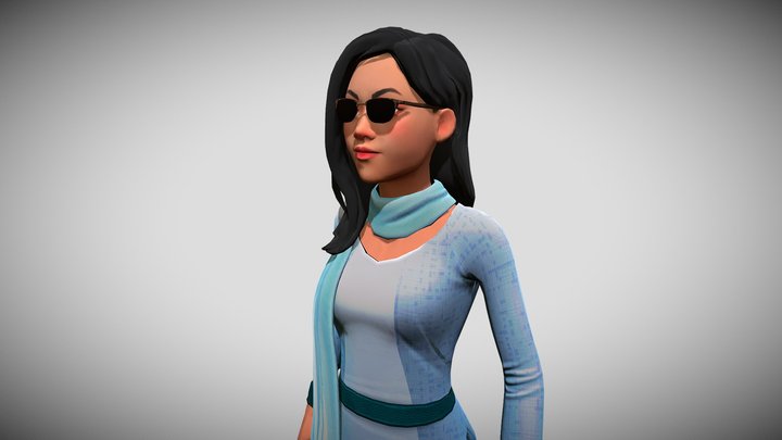 Pakistan Girl - Animated 3D Model