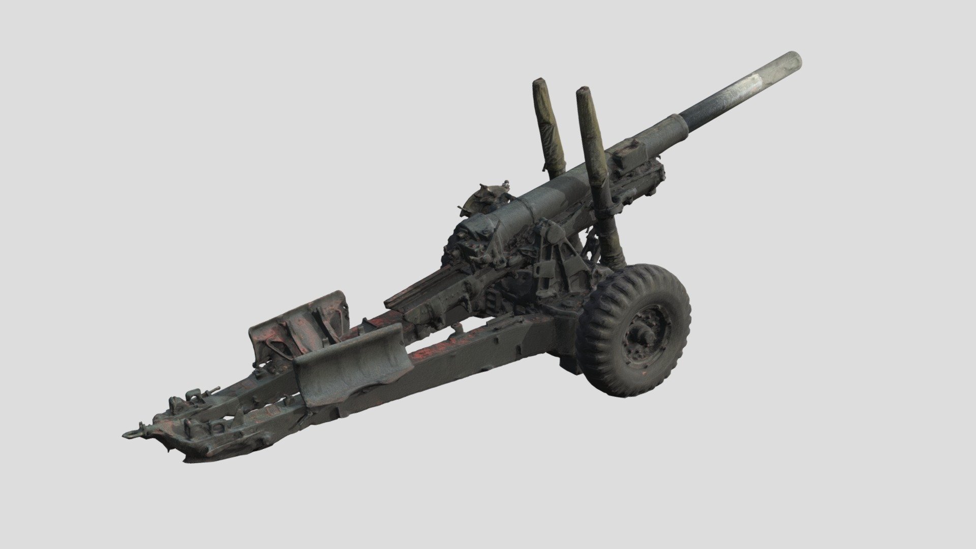 Artillery Medium Gun - 3D model by hamzameo [941a68f] - Sketchfab