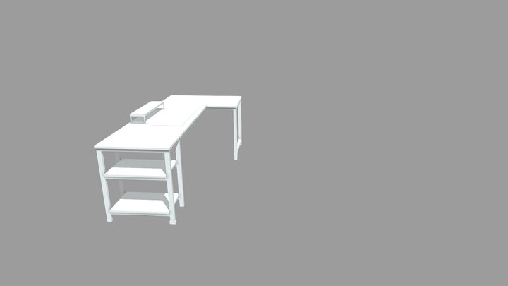 Corner table for desktop 3D Model