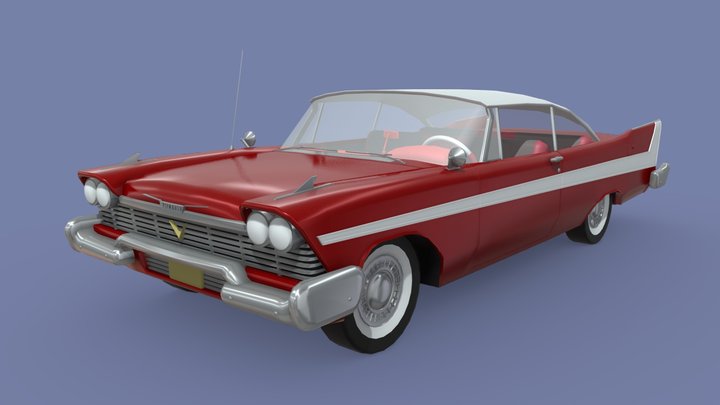 Plymouth Fury 1958 "Christine" (draft) 3D Model