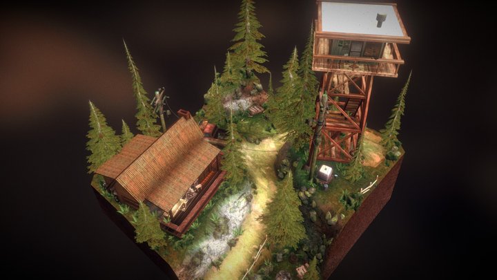 DAE Diorama - Forest Loner 3D Model