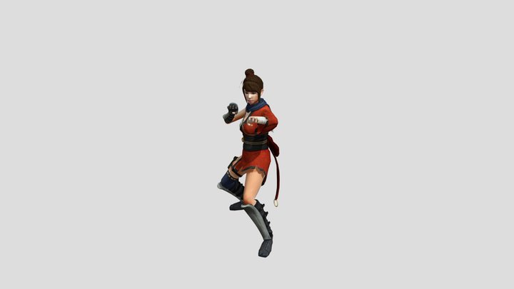 Élodie Double Dadd Dagger Attack 3D Model