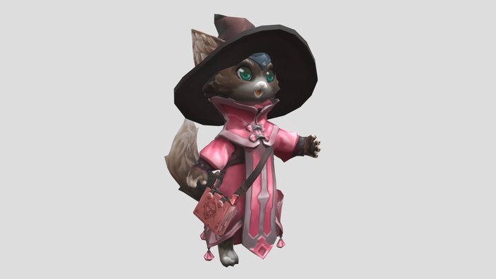 Cat Mage Final 3D Model