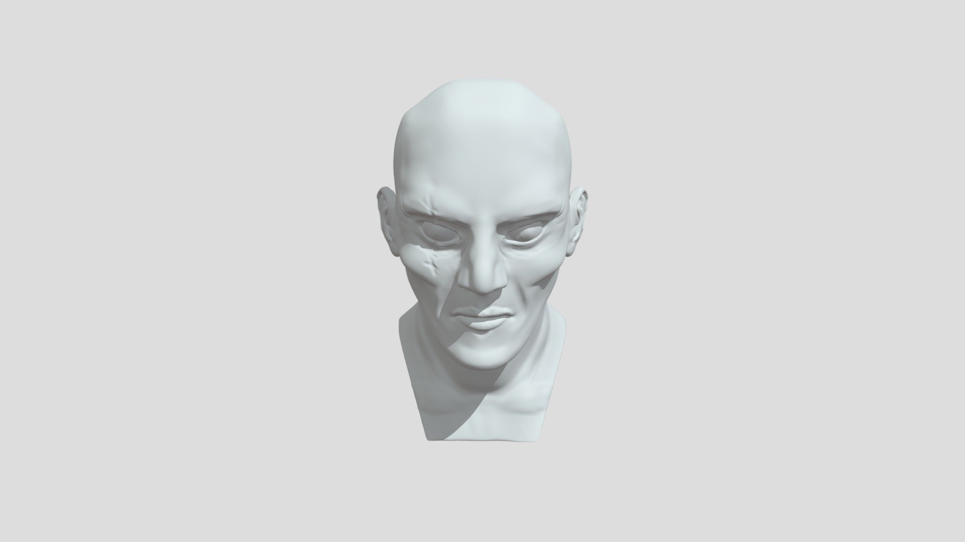 Final sculpture before texturing.
