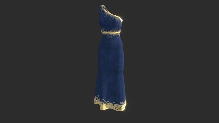 One Shoulder Dress 3D Model